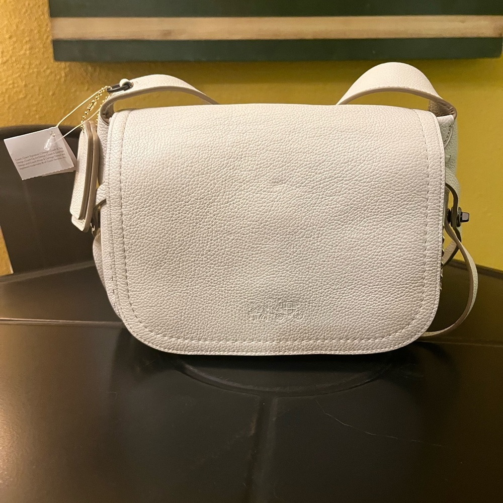 NWT Coach 34397 Dakotah Mini Flap Crossbody Whiplash Leather Li/Chalk Gold